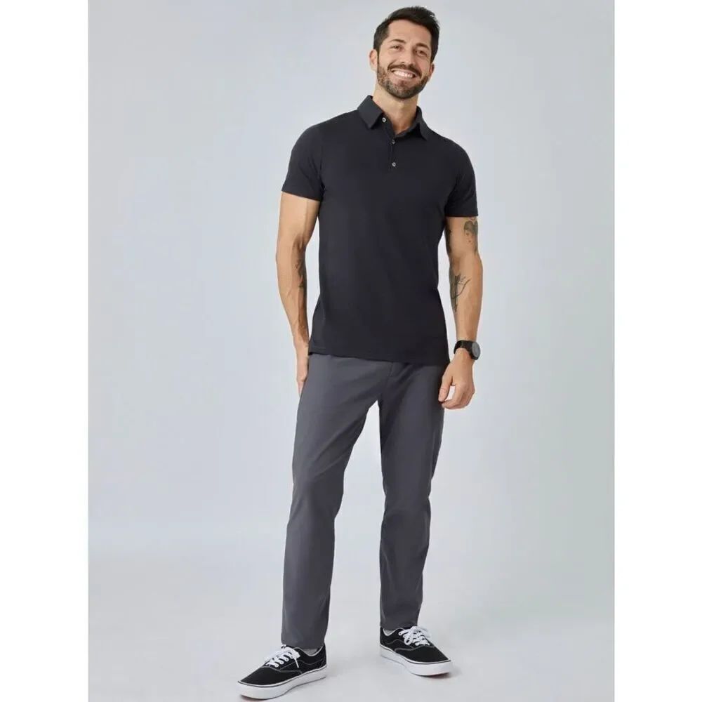 ✨Fresh Clean Threads Torrey Black Sz Large Polo✨